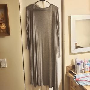 Long gray light sweater